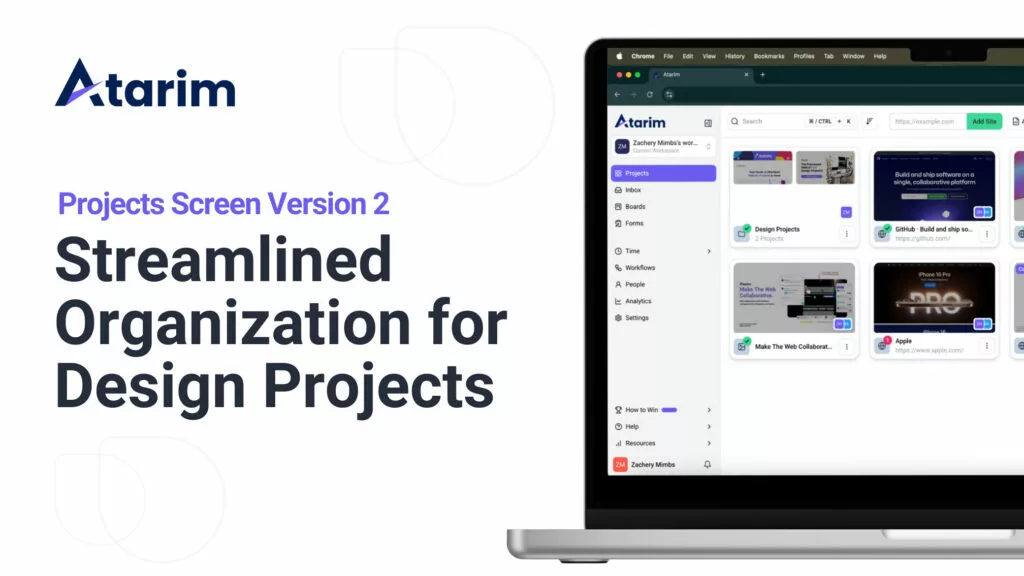 streamlined organization for design projects