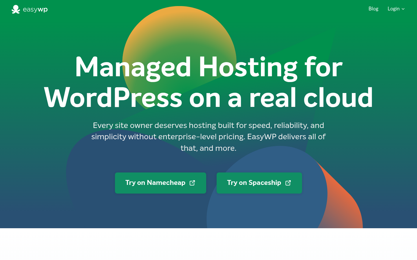 EasyWP homepage