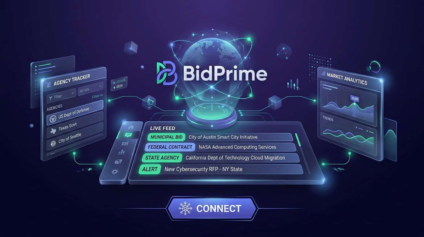 BidPrime procurement platform illustration