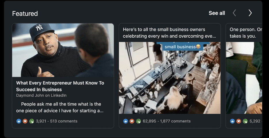 curating best content on linkedin