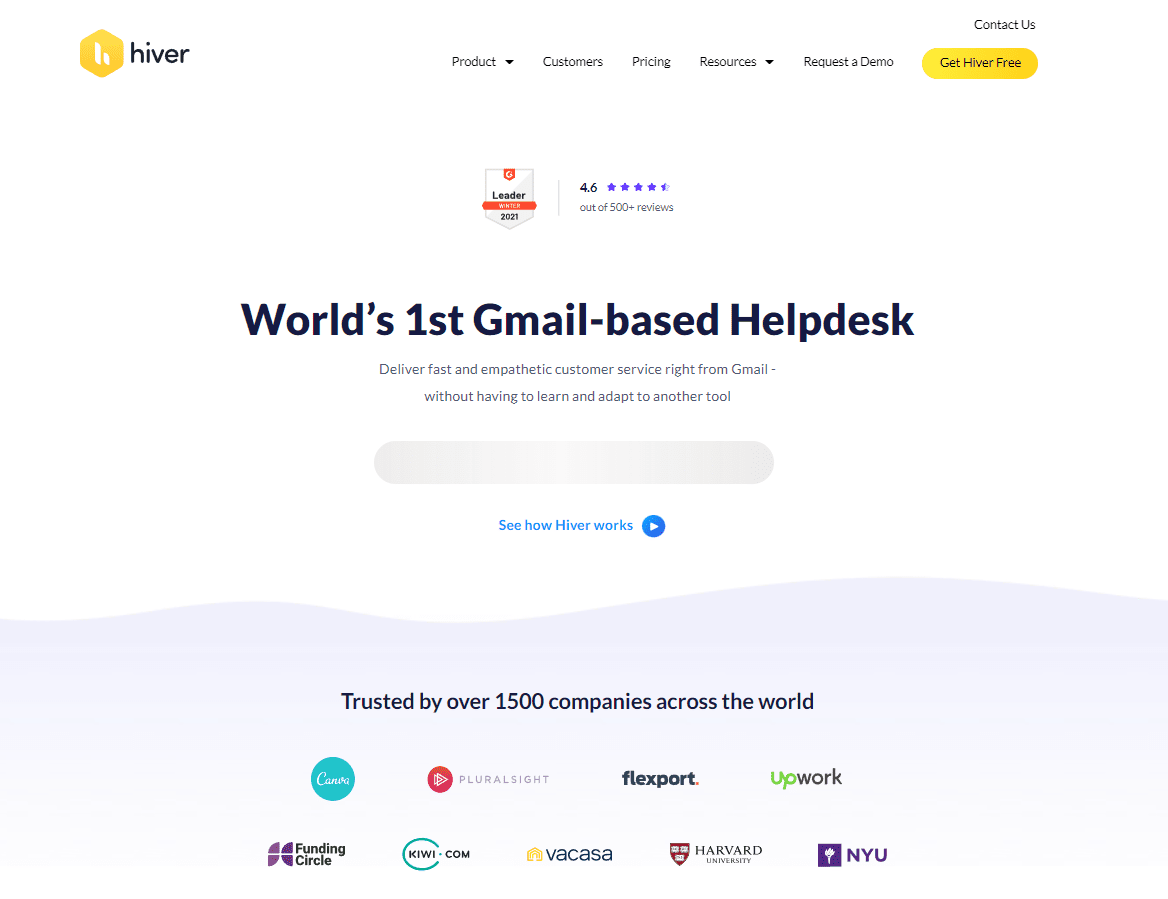 hiver homepage