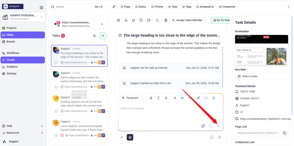 Bookmark icon in the comment toolbar