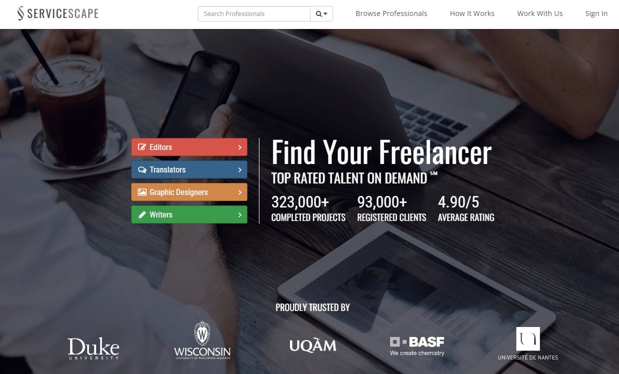 servicescape homepage