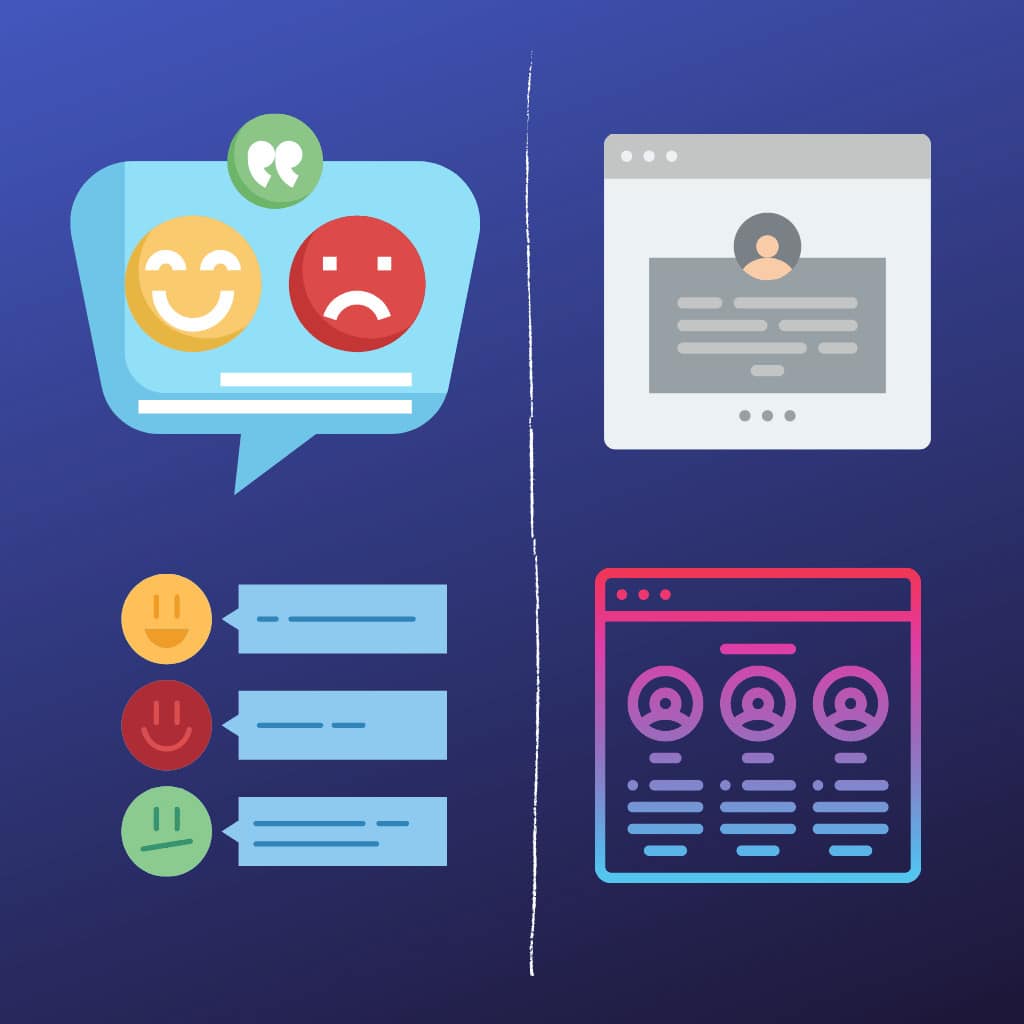 testimonial vs review